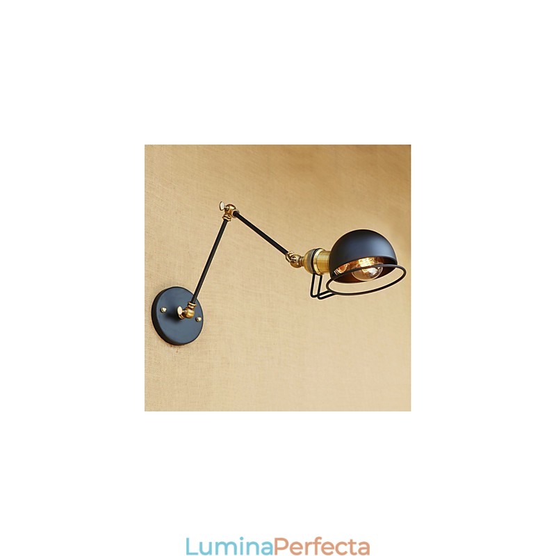 Caracteristică de pictură rustică de epocă pentru protecția ochilor cu braț oscilant în stil mini Lumină ambientală perete lumini cu braț oscilant