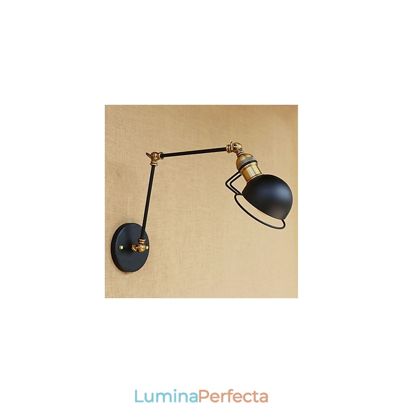 Caracteristică de pictură rustică de epocă pentru protecția ochilor cu braț oscilant în stil mini Lumină ambientală perete lumini cu braț oscilant