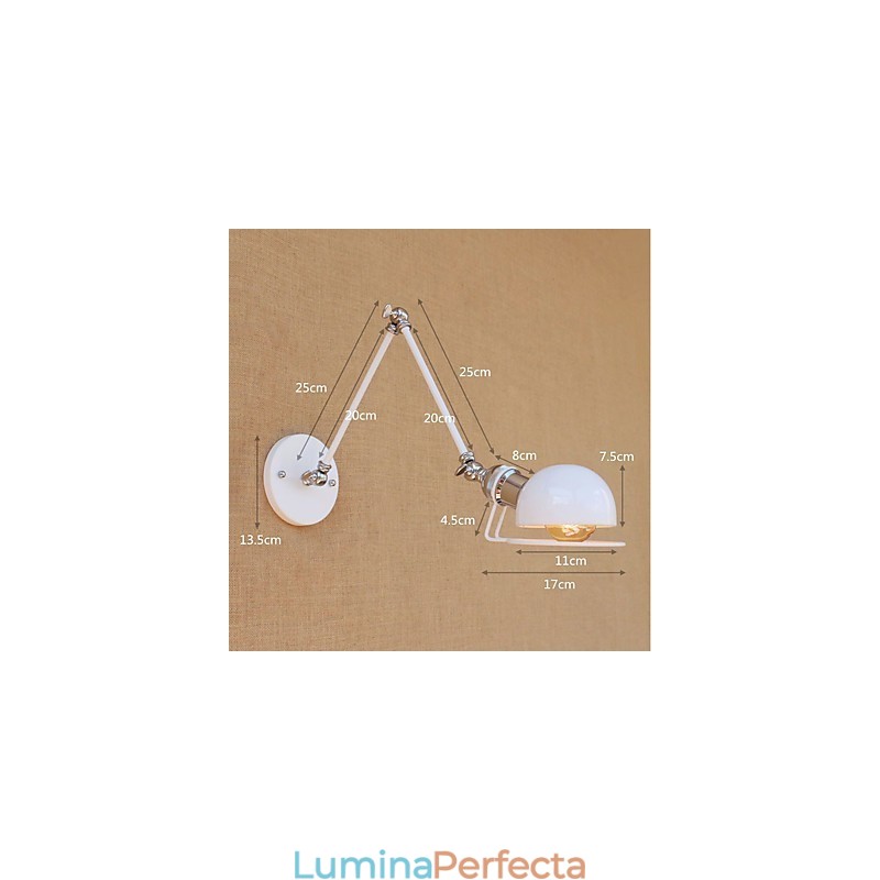 Caracteristică de pictură rustică de epocă pentru protecția ochilor cu braț oscilant în stil mini Lumină ambientală perete lumini cu braț oscilant