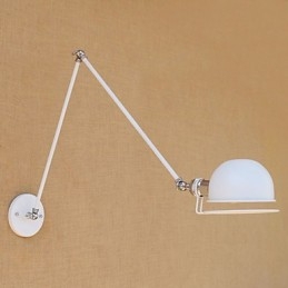 Caracteristică simplă de pictură rustică de epocă pentru protecția ochilor cu braț basculant în stil mini Aplice de perete cu lumină ambientală