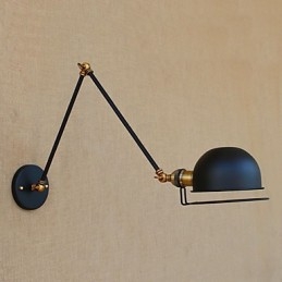 Caracteristică simplă de pictură rustică de epocă pentru protecția ochilor cu braț basculant în stil mini Aplice de perete cu lumină ambientală