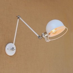 Caracteristică simplă de pictură rustică de epocă pentru protecția ochilor cu braț basculant în stil mini Aplice de perete cu lumină ambientală
