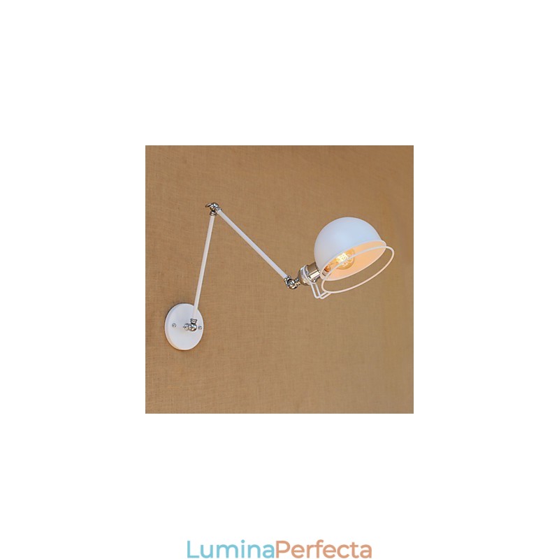 Caracteristică simplă de pictură rustică de epocă pentru protecția ochilor cu braț basculant în stil mini Aplice de perete cu lumină ambientală