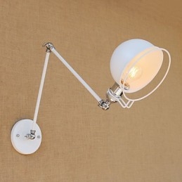 Caracteristică simplă de pictură rustică de epocă pentru protecția ochilor cu braț basculant în stil mini Aplice de perete cu lumină ambientală