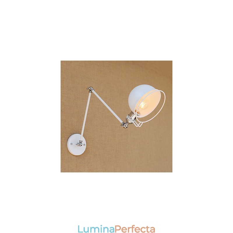 Caracteristică simplă de pictură rustică de epocă pentru protecția ochilor cu braț basculant în stil mini Aplice de perete cu lumină ambientală
