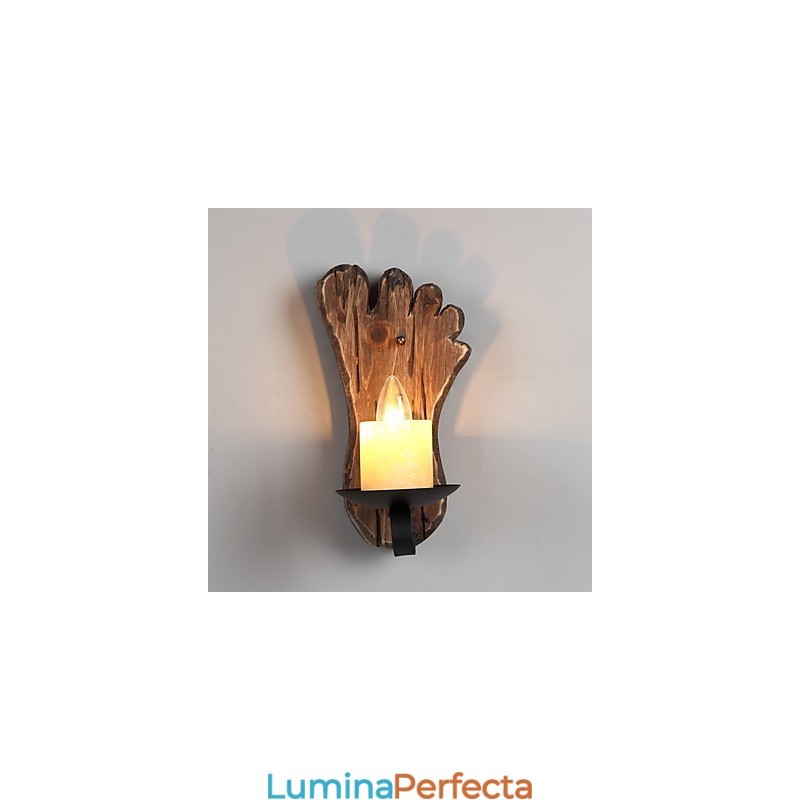 Lampă de perete cu un singur cap industrial, vintage, retro, din lemn, din metal, culoare, pentru decorarea coridorului hotelului