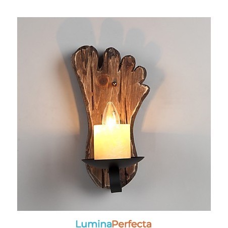 Lampă de perete cu un singur cap industrial, vintage, retro, din lemn, din metal, culoare, pentru decorarea coridorului hotelului