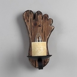 Lampă de perete cu un singur cap industrial, vintage, retro, din lemn, din metal, culoare, pentru decorarea coridorului hotelului