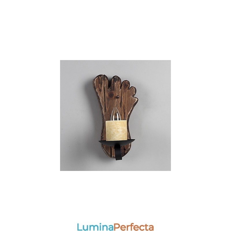 Lampă de perete cu un singur cap industrial, vintage, retro, din lemn, din metal, culoare, pentru decorarea coridorului hotelului