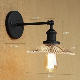 Caracteristică de pictură retro rustică pentru aplice de perete cu lumină ambientală pentru protecția ochilor în stil mini