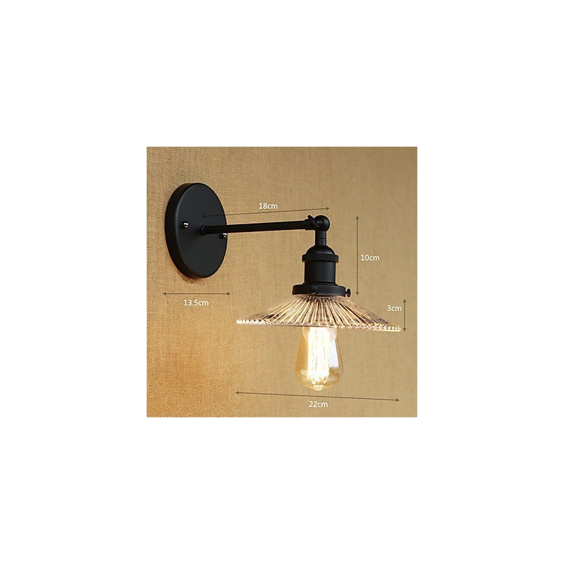 Caracteristică de pictură retro rustică pentru aplice de perete cu lumină ambientală pentru protecția ochilor în stil mini