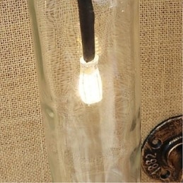 Fier De Călcat Bar Restaurant Tematic American Cu Comutator Conducta Apa Sticla Vin Lampa De Perete Transparent