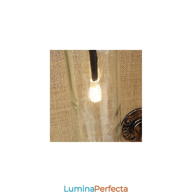 Fier De Călcat Bar Restaurant Tematic American Cu Comutator Conducta Apa Sticla Vin Lampa De Perete Transparent