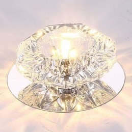Plafoniera modernă cu economie de energie Plafoniera din cristal Lampă cu bec în jos