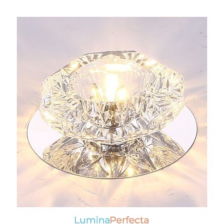 Plafoniera modernă cu economie de energie Plafoniera din cristal Lampă cu bec în jos Plafoniera modernă cu economie de energie Plafoniera din cristal Lampă cu bec în jos