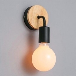 Modern Minimalist Creativ Personalitate Lemn Fier Lampa Coridor Balcon Dormitor Noptiera Fier Perete