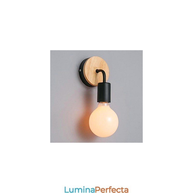Modern Minimalist Creativ Personalitate Lemn Fier Lampa Coridor Balcon Dormitor Noptiera Fier Perete