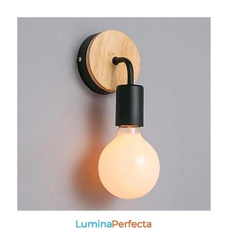Modern Minimalist Creativ Personalitate Lemn Fier Lampa Coridor Balcon Dormitor Noptiera Fier Perete