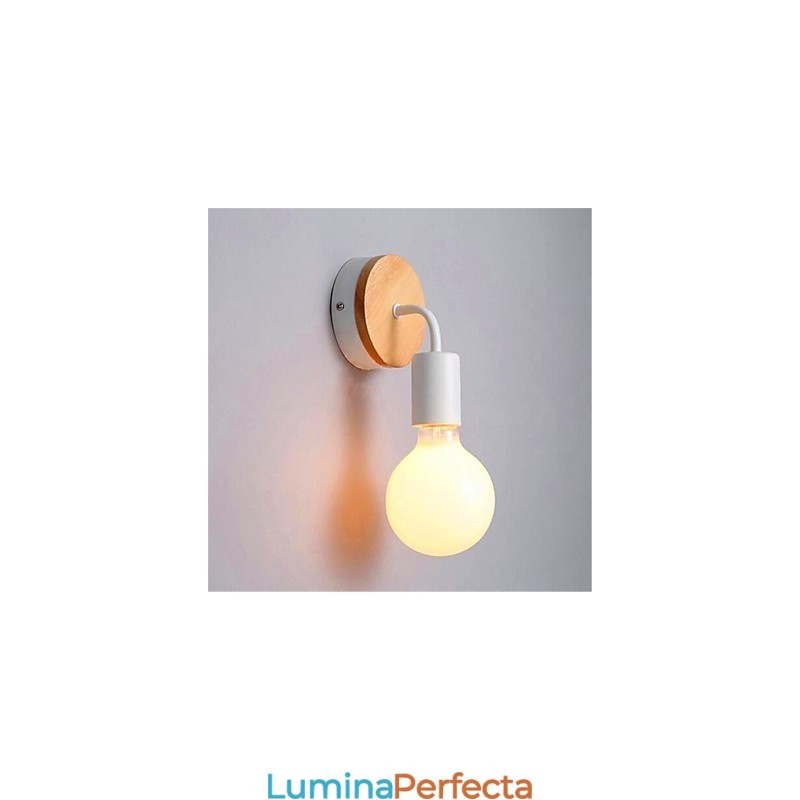 Modern Minimalist Creativ Personalitate Lemn Fier Lampa Coridor Balcon Dormitor Noptiera Fier Perete