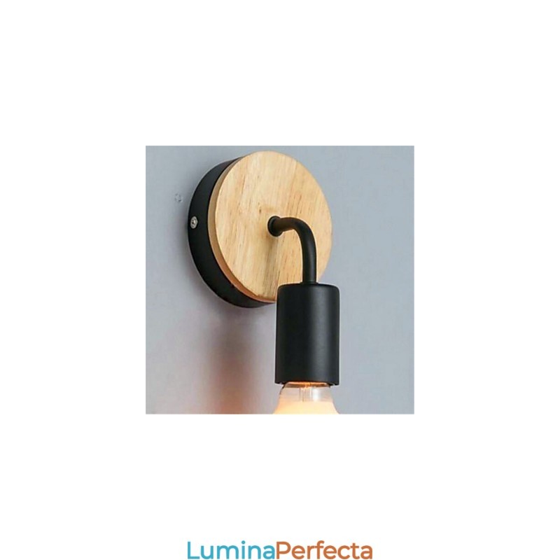 Modern Minimalist Creativ Personalitate Lemn Fier Lampa Coridor Balcon Dormitor Noptiera Fier Perete