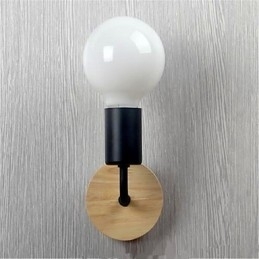 Modern Minimalist Creativ Personalitate Lemn Fier Lampa Coridor Balcon Dormitor Noptiera Fier Perete