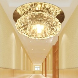 Plafoniera modernă cu economie de energie Plafoniera din cristal Lampă cu bec în jos