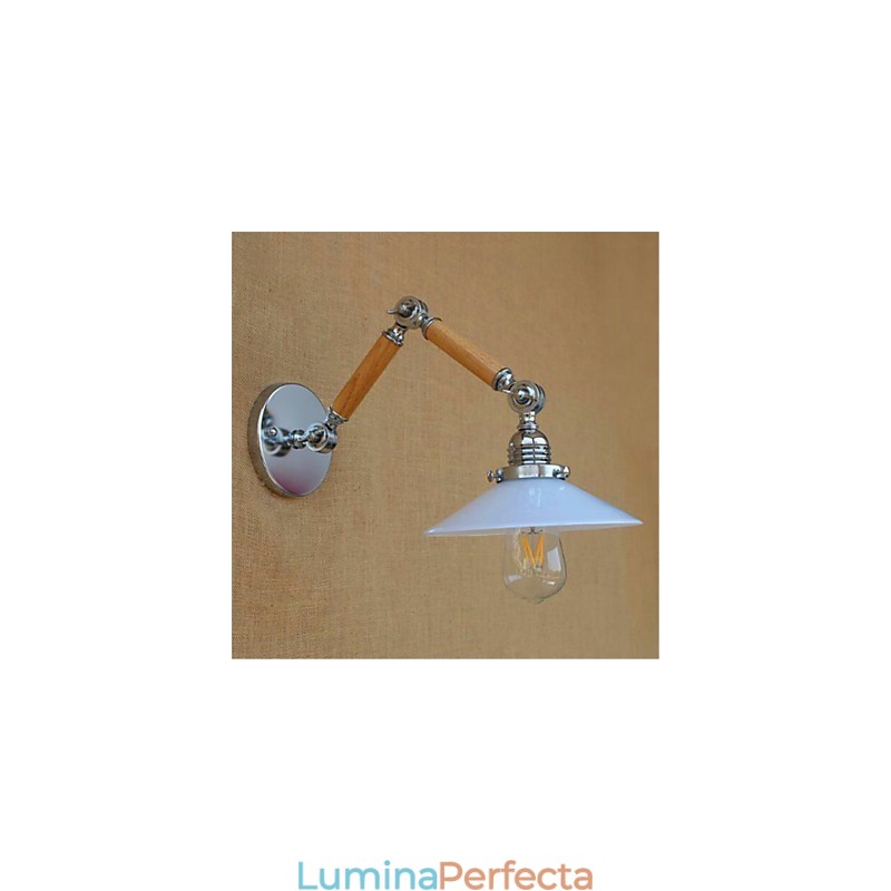 Funcție cromată modernă și contemporană pentru lumină ambientală cu braț oscilant