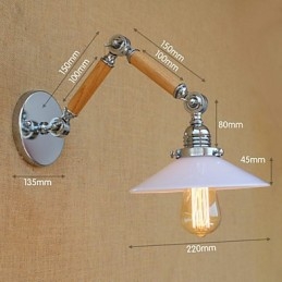 Funcție cromată modernă și contemporană pentru lumină ambientală cu braț oscilant