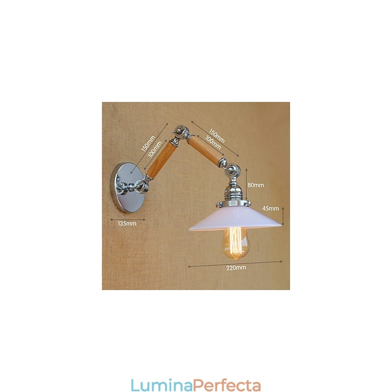 Funcție cromată modernă și contemporană pentru lumină ambientală cu braț oscilant