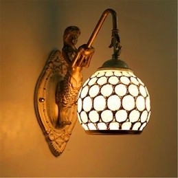 Lampă de perete în stil european simplu, retro, pastorală, dormitor, noptiere, balcon, scară, oglindă pe hol