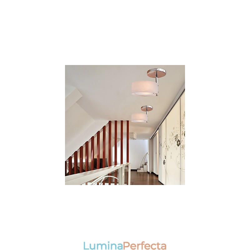 Candelabru din metal cromat în stil mini modern și contemporan Garaj cu montaj încastrat