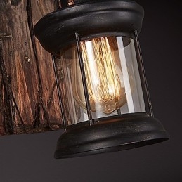 Lampă de perete cu un singur cap industrial, vintage, retro, din lemn, din metal, culoare, pentru decorarea coridorului hotelului