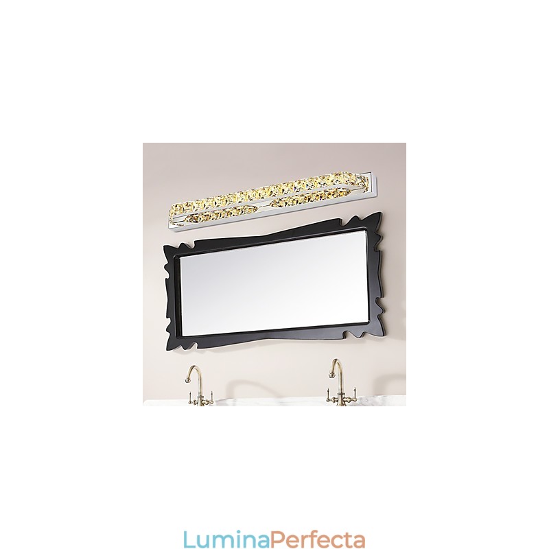 Lampă lungă cu oglindă de înaltă calitate, lumini pentru baie, lumini de perete din metal și cristal