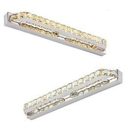 Lampă lungă cu oglindă de înaltă calitate, lumini pentru baie, lumini de perete din metal și cristal