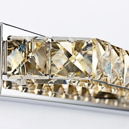 Lampă lungă cu oglindă de înaltă calitate, lumini pentru baie, lumini de perete din metal și cristal