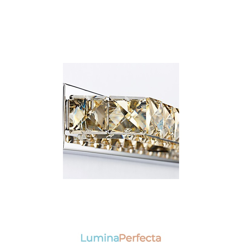 Lampă lungă cu oglindă de înaltă calitate, lumini pentru baie, lumini de perete din metal și cristal