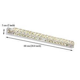 Lampă lungă cu oglindă de înaltă calitate, lumini pentru baie, lumini de perete din metal și cristal