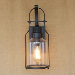 Rustic Lodge Country Retro Finisaj cu oxid negru Caracteristica pentru protectia ochilor Lumina ambientala