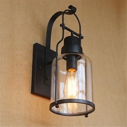 Rustic Lodge Country Retro Finisaj cu oxid negru Caracteristica pentru protectia ochilor Lumina ambientala