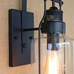 Rustic Lodge Country Retro Finisaj cu oxid negru Caracteristica pentru protectia ochilor Lumina ambientala