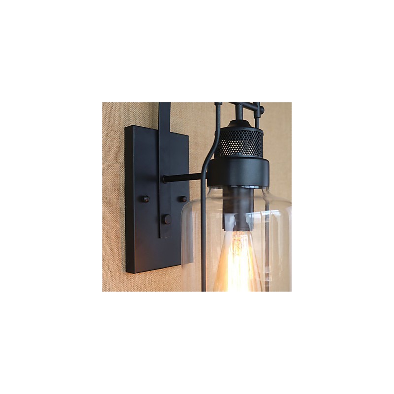Rustic Lodge Country Retro Finisaj cu oxid negru Caracteristica pentru protectia ochilor Lumina ambientala