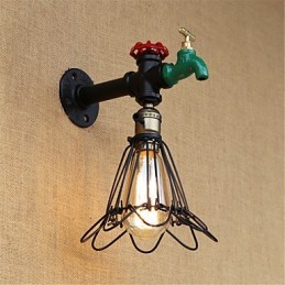 Caracteristică de pictură retro country pentru stil mini aplice de perete cu lumină ambientală