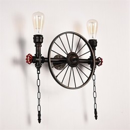Aplice Industriale Vintage De Perete Lumini Creative Restaurant Cafe Bar Iluminat Decorat Cu Finisaj Vopsit 2 Lumini