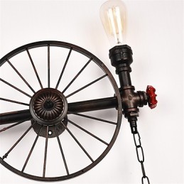Aplice Industriale Vintage De Perete Lumini Creative Restaurant Cafe Bar Iluminat Decorat Cu Finisaj Vopsit 2 Lumini