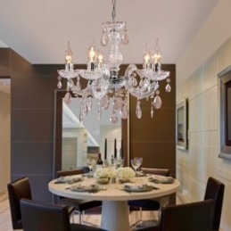 Lampă de tavan cromat Upligh Lumină cu lumânare Candelabru din acril