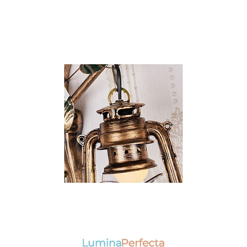 Caracteristică de pictură rustic Lodge pentru aplice de perete în stil mini