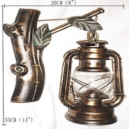 Caracteristică de pictură rustic Lodge pentru aplice de perete în stil mini