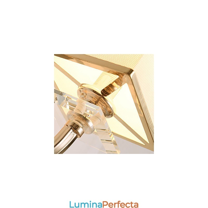 Caracteristică modernă și contemporană galvanizată pentru lumina ambientală de cristal Aplice de perete