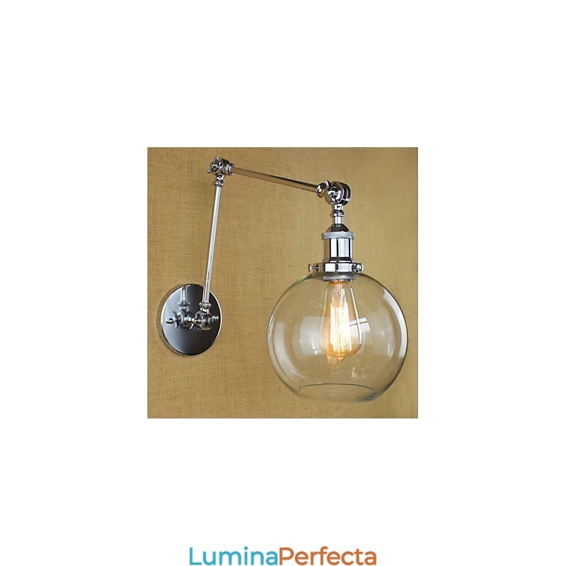 Caracteristică galvanizată retro country pentru protecția ochilor în stil mini, braț oscilant pentru lumină ambientală