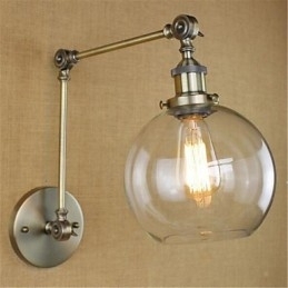 Caracteristică galvanizată retro country pentru protecția ochilor în stil mini, braț oscilant pentru lumină ambientală